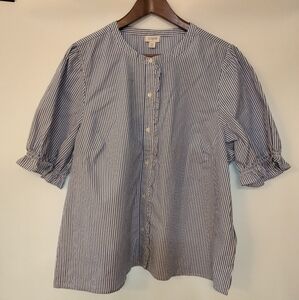 J. Crew cotton button ruffle top sz 2X re-imagined by J.crew